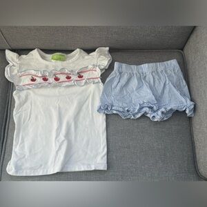 Classic Whimsy Apple Shirt and Shorts Set-2T
